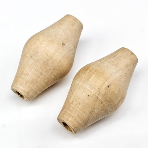 Wooden Bead Diamond Cone 35mm Natural 5pcs for jewellery making