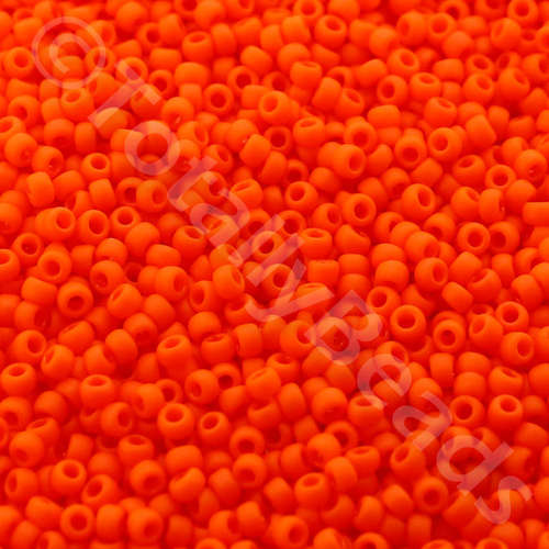 Toho Size 11 Seed Beads 10g - Opaque Frost Sunset Orange