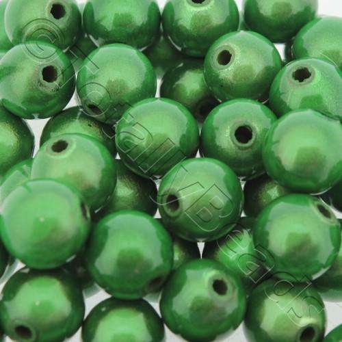 10mm Miracle acrylic round beads 10mm round green 40pcs — pack of 40, reflective 3D-effect beads ideal for jewelry making, crafts, and de…