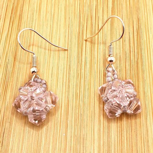 Adriana Crystal Earrings 5 Pairs pink earring making kit — DIY set with beads and instructions for creating handmade jewelry