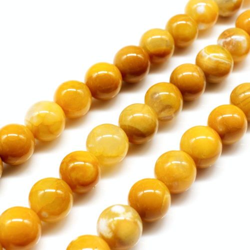 8mm resin druzy bead round 8mm golden yellow 15" inch — sparkling cabochon-style stone ideal for jewelry making, pendants, and craft designs