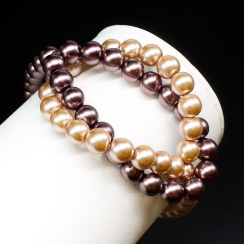 Emily Bracelet Makes 2 rose ecru bracelet making kit — DIY set with beads and instructions for creating handmade jewelry