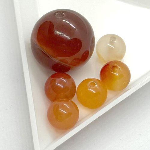 Romanov Gemstone Beads Only carnelian jewelry making kit — DIY set with beads and instructions for creating handmade jewelry