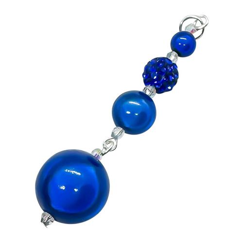 Shamballa & Miracle Pendant royal blue jewelry making kit — DIY set with beads and instructions for creating handmade jewelry