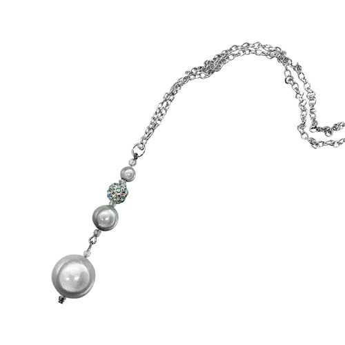 Shamballa & Miracle Pendant white jewelry making kit — DIY set with beads and instructions for creating handmade jewelry