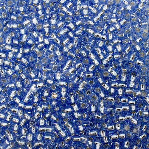 Toho Size 8 Seed Beads 10g - Silver Lined Lt Sapphire