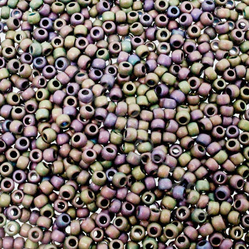 Toho Size 8 Seed Beads 10g - Frost Metallic Purple