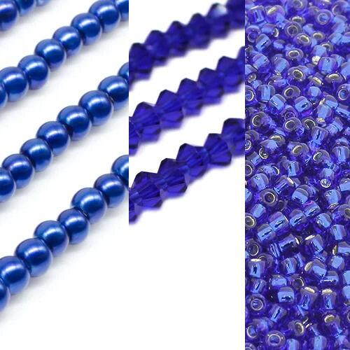 Kassia Diamond Bracelet Makes 2 royal blue bracelet making kit — DIY set with beads and instructions for creating handmade jewelry