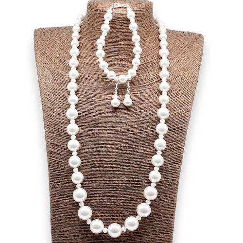 Graduated Pearl & Crystal Jewellery pale pink jewelry making kit — DIY set with beads and instructions for creating handmade jewelry