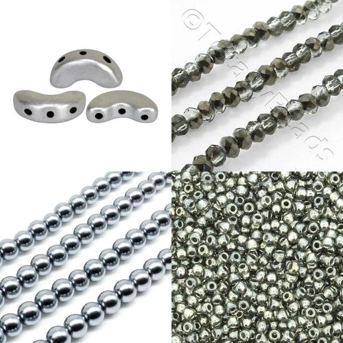 BC24 WK25 Triple Spiral Arcos Jewellery Silver Grey 4mm for jewellery making