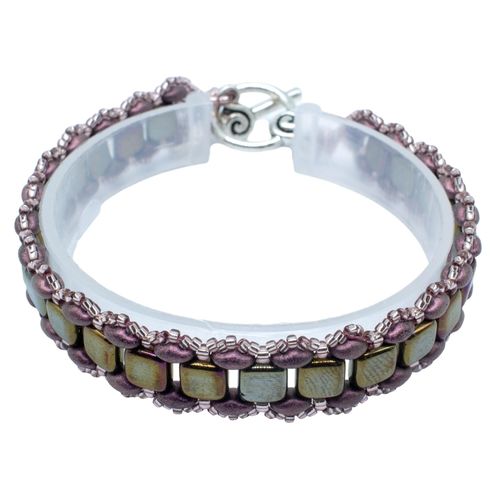 Johanna Tile Bracelet Makes 2 purple haze bracelet making kit — DIY set with beads and instructions for creating handmade jewelry