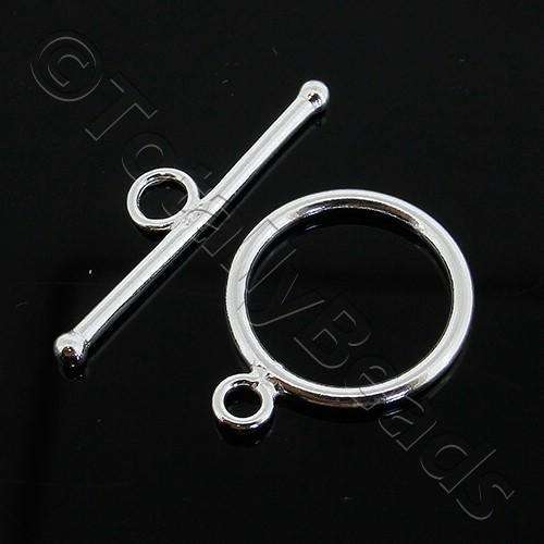 Sterling Silver - 11mm Ring Toggle Clasp 1pc