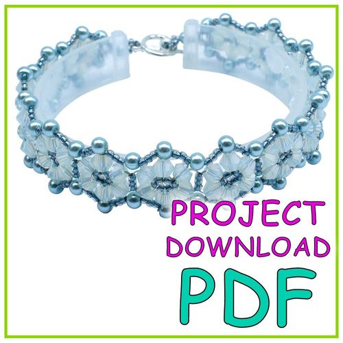 Crystal Flower Bracelet PDF Download for jewellery making