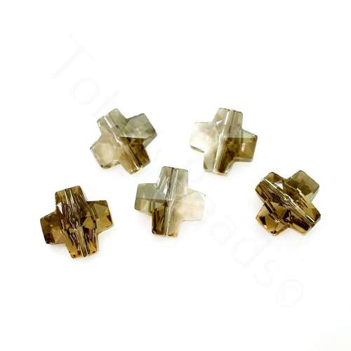 14mm crystal beads silver dust 14x14mm, pack of 8 — plated finish, ideal for jewelry making and beadwork