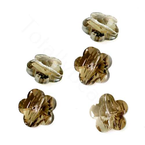 14mm crystal beads silver dust 14x14mm, pack of 8 — plated finish, ideal for jewelry making and beadwork
