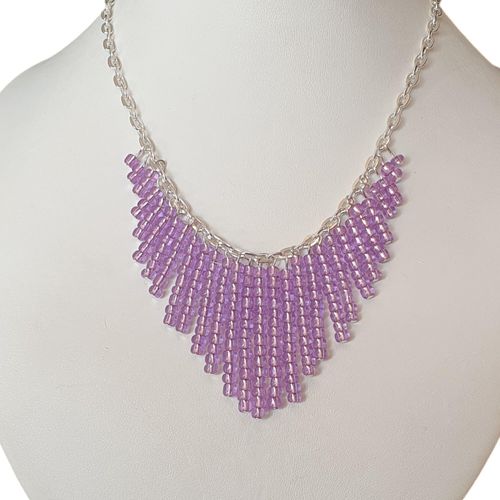 Veronique Necklaces Makes 3 mauve necklace making kit — DIY set with beads and instructions for creating handmade jewelry