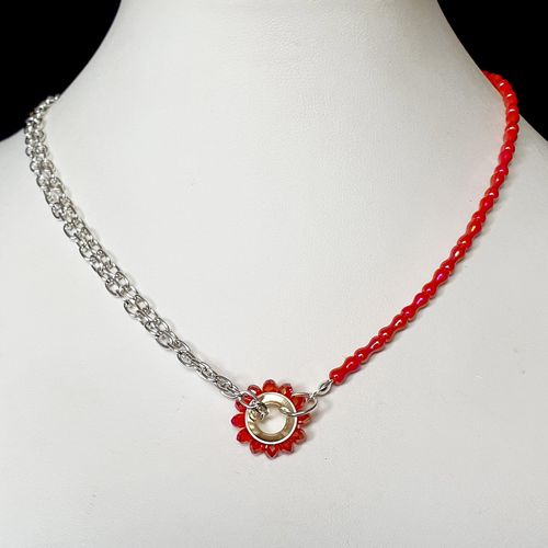Danielle Peanut Necklaces pearl coral necklace making kit — DIY set with beads and instructions for creating handmade jewelry