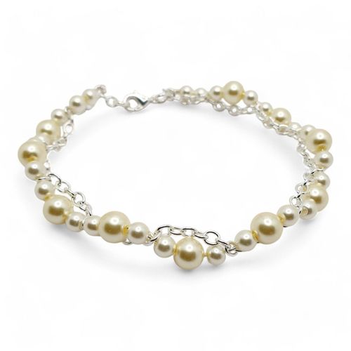 Maria Pearl Bracelet Makes 4 light peach bracelet making kit — DIY set with beads and instructions for creating handmade jewelry