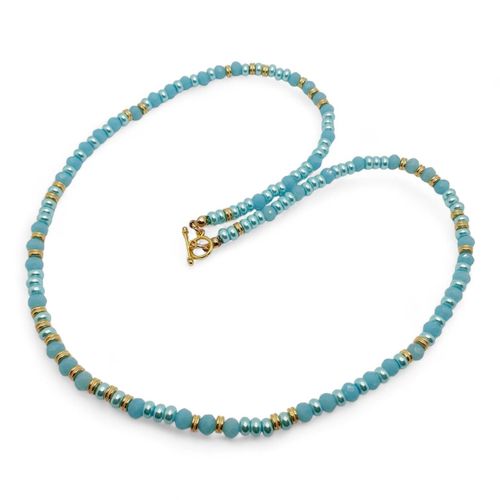 Galina Jewellery Set aqua jewelry making kit — DIY set with beads and instructions for creating handmade jewelry
