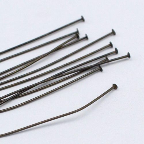 Head Pins 50mm 75pcs Bronze for jewellery making