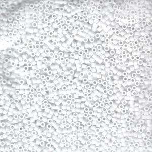 size 11 Miyuki Delica seed beads opaque chalk white db200 5g — 5g pack, premium Japanese cylinder beads perfect for bead weaving, embroid…