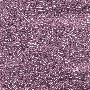 size 11 Miyuki Delica seed beads silver lined mauve db1204 5g — 5g pack, premium Japanese cylinder beads perfect for bead weaving, embroi…