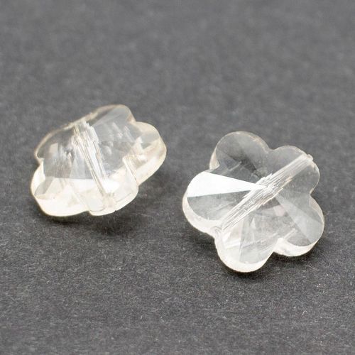 Crystal Flower 14mm 2pc Champagne 2 Pieces for jewellery making