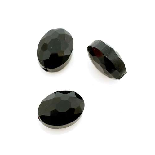 12mm crystal beads jet black, pack of 10 — faceted for jewelry making and beadwork