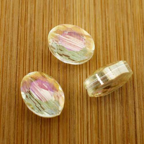 12mm crystal beads lemon, pack of 10 — faceted for jewelry making and beadwork