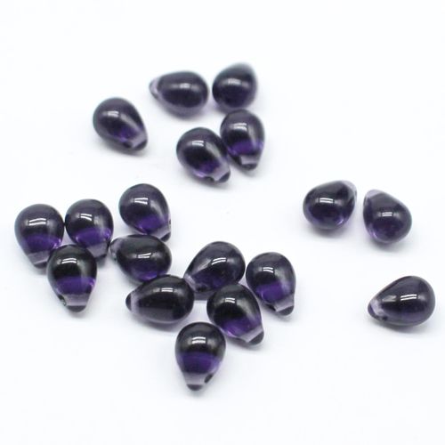 5x7mm Czech glass tear drop beads — pack of 10, high-quality two-hole beads ideal for jewelry making, bead weaving, and crafts