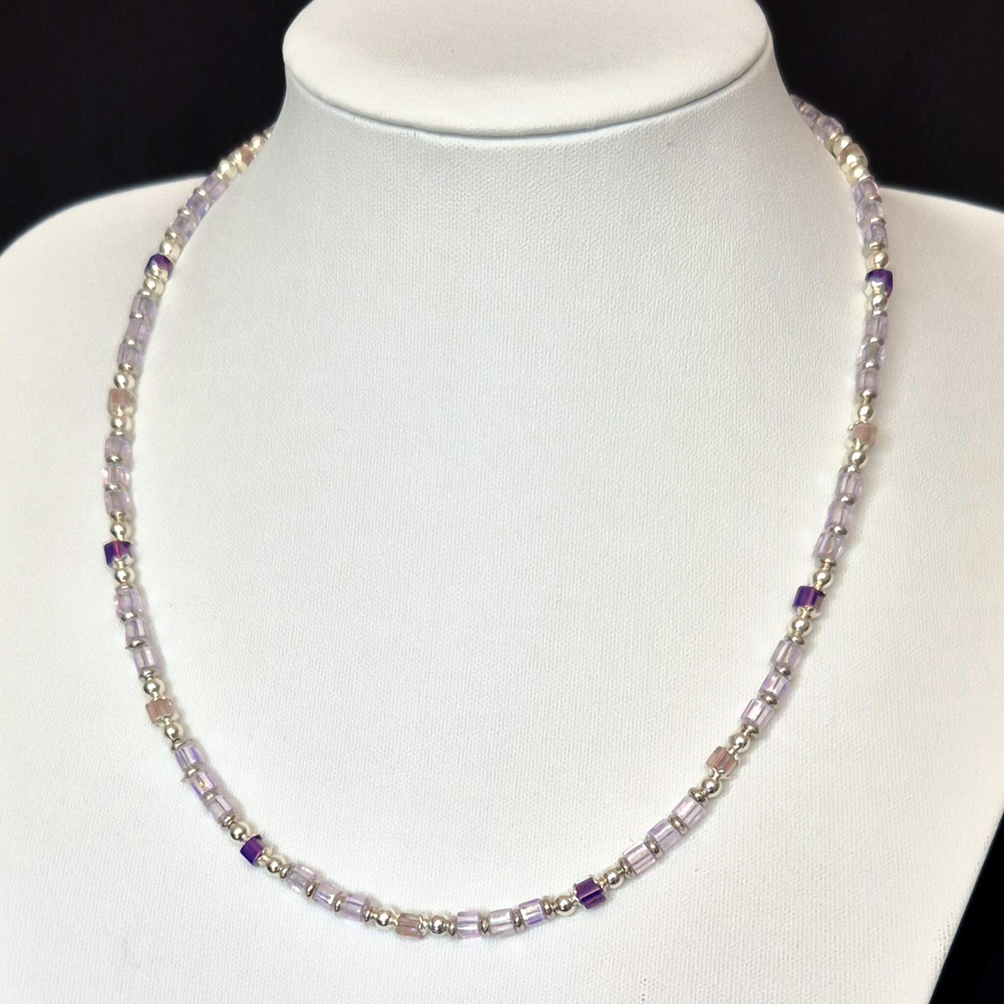 Lina Cube Jewellery lilac jewelry making kit — DIY set with beads and instructions for creating handmade jewelry