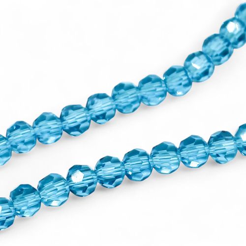 6mm crystal beads turquoise, pack of 72 — faceted for jewelry making and beadwork