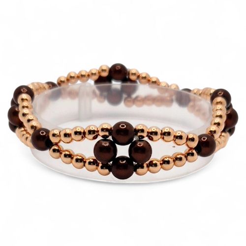 Marilyn Miracle Bracelet Makes 3 dark brown bracelet making kit — DIY set with beads and instructions for creating handmade jewelry