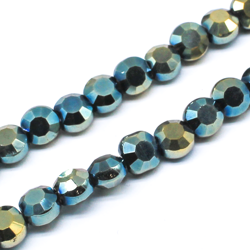 5mm crystal beads green gold, pack of 100 — faceted for jewelry making and beadwork