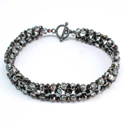 Hematite Nugget Bracelet Makes 3 hematite bracelet making kit — DIY set with beads and instructions for creating handmade jewelry