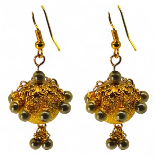 Stardust Earrings Gold & Yellow earring making kit — DIY set with beads and instructions for creating handmade jewelry