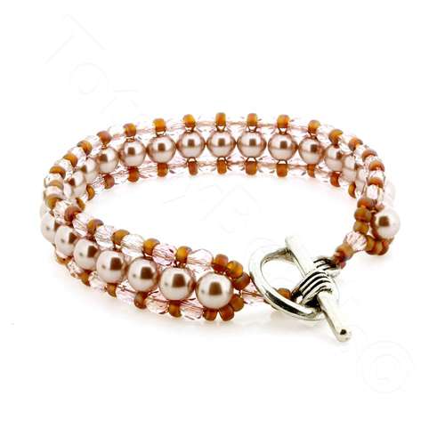 Lydia Bracelet Bundle mink bracelet making kit — DIY set with beads and instructions for creating handmade jewelry