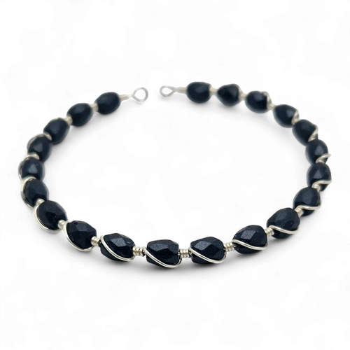 Baros Coil Cuff Bracelet Dark Blue for jewellery making