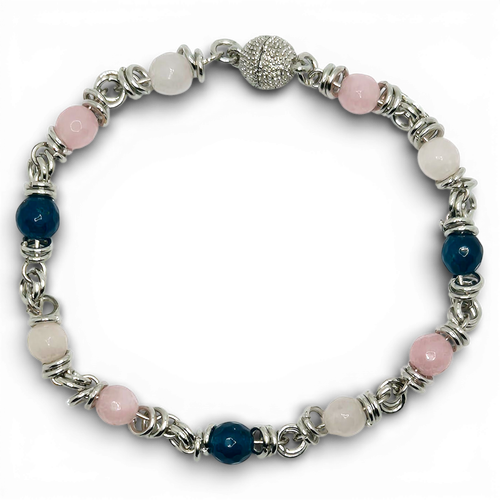 Leonie Jade Bracelets Blue Nude for jewellery making