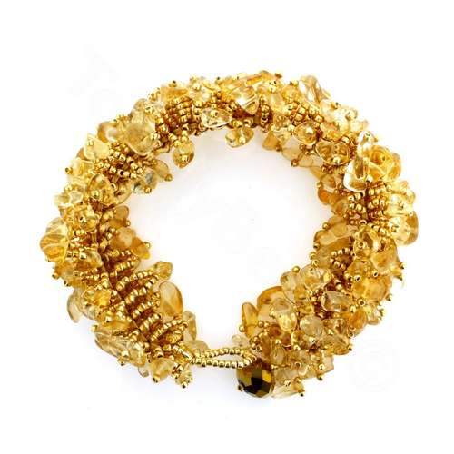 Hedgehog Bracelet Pack citrine bracelet making kit — DIY set with beads and instructions for creating handmade jewelry