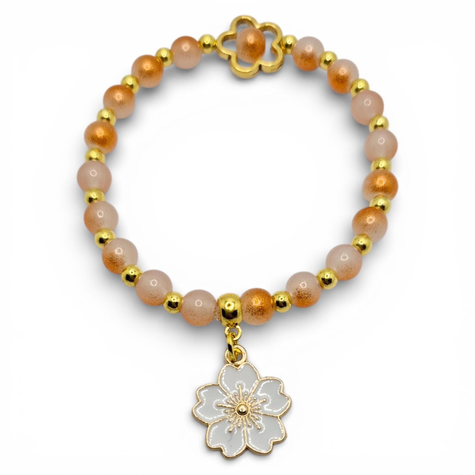 Avril Spring Bracelets x2 Peach for jewellery making