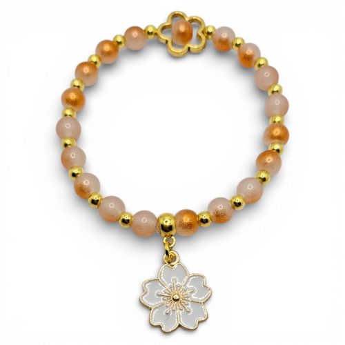 Avril Spring Bracelets x2 Peach for jewellery making