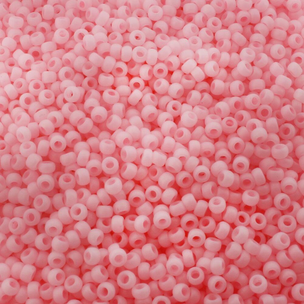 Toho Size 8 Seed Beads 10g Ceylon Frost Innocent Pink 2mm for jewellery making