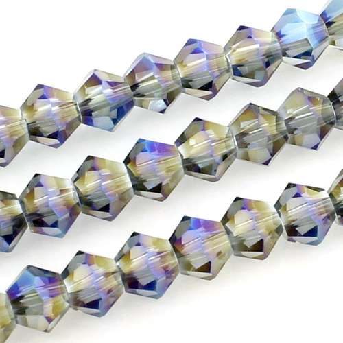 5mm crystal bicone beads electric blue — faceted for jewelry making and beadwork