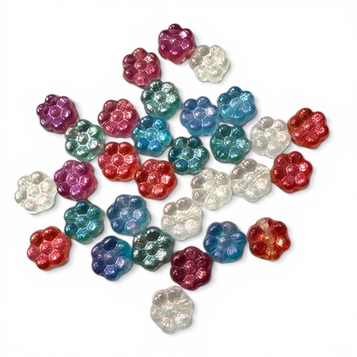 Czech Flower 8mm Mixed 30pcs for jewellery making