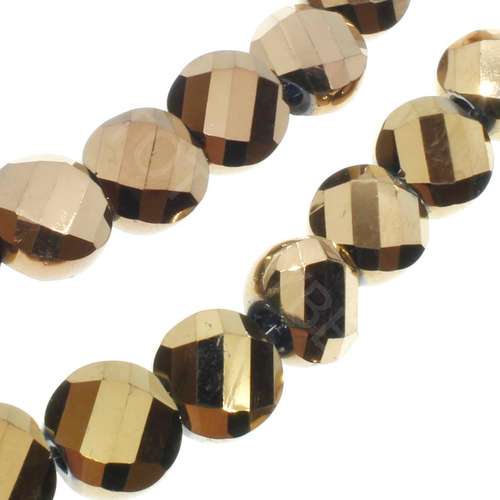 8mm crystal beads bronze — faceted for jewelry making and beadwork