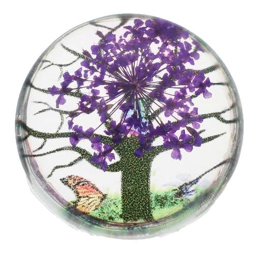 Everbloom Cabochon Round 25mm - Tree Purple