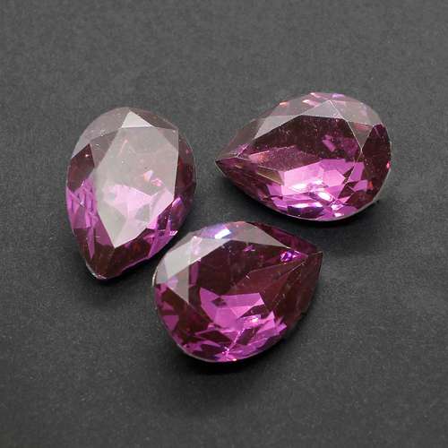 25mm resin Rivoli stone amethyst — faceted round crystal-style cabochon ideal for jewelry making, settings, and crafts
