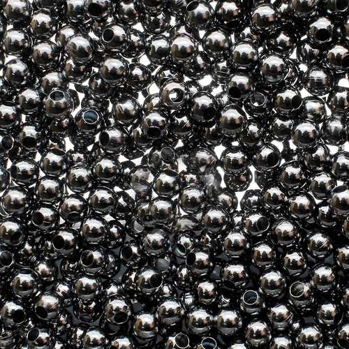 Round Spacer Beads 3mm 200pc - Black Plated
