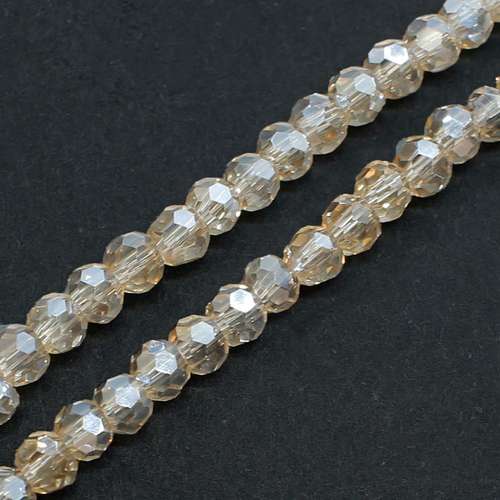 3mm crystal beads champagne ab — AB finish, faceted for jewelry making and beadwork